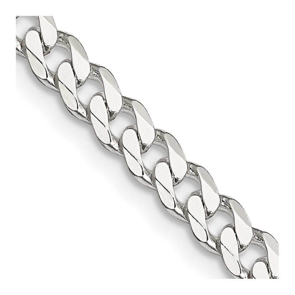 Kazi Luxury Sterling Silver 4.5mm Curb Chain